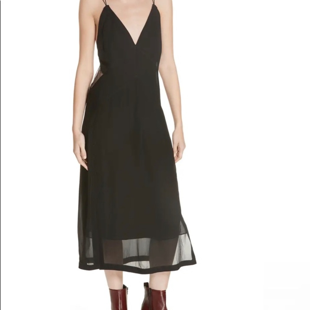 Rag & Bone Anais Mesh Back Silk Dress
